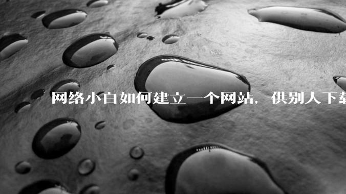 网络小白如何建立一个网站，供别人下载文件（主要是PDF和MP3）?